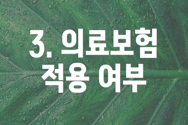 3. 의료보험 적용 여부