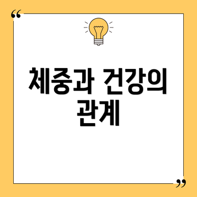 체중과 건강의 관계